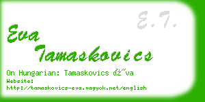 eva tamaskovics business card